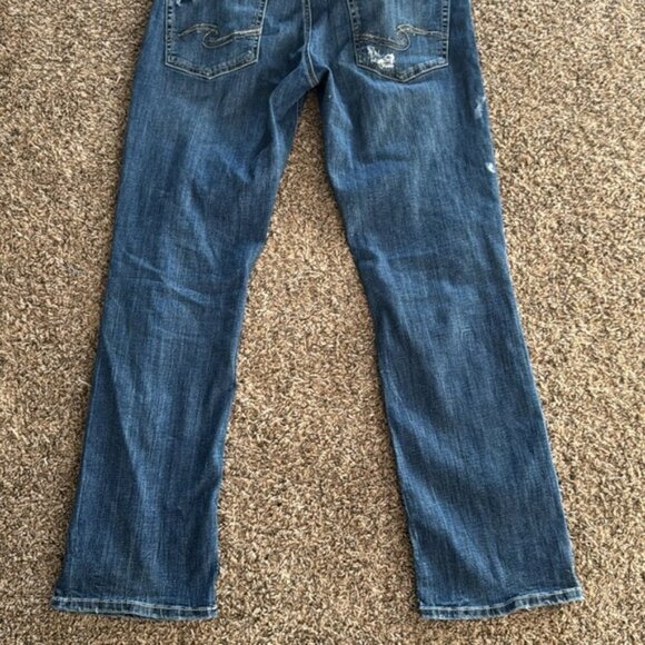 Silver Jeans 32 x 30 Medium Wash Allen Classic Fit Slim Leg - Picture 7 of 9